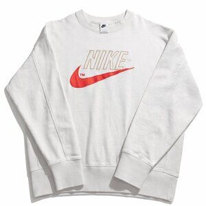 Nike Embroidered Crewneck Sweatshirt White Large Red Swoosh